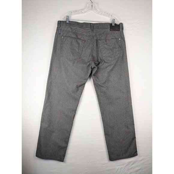 Hugo Boss Chino Pants Mens 38x34 (38x31 Actual) Gray Houndstooth Regular Fit - Picture 2 of 11